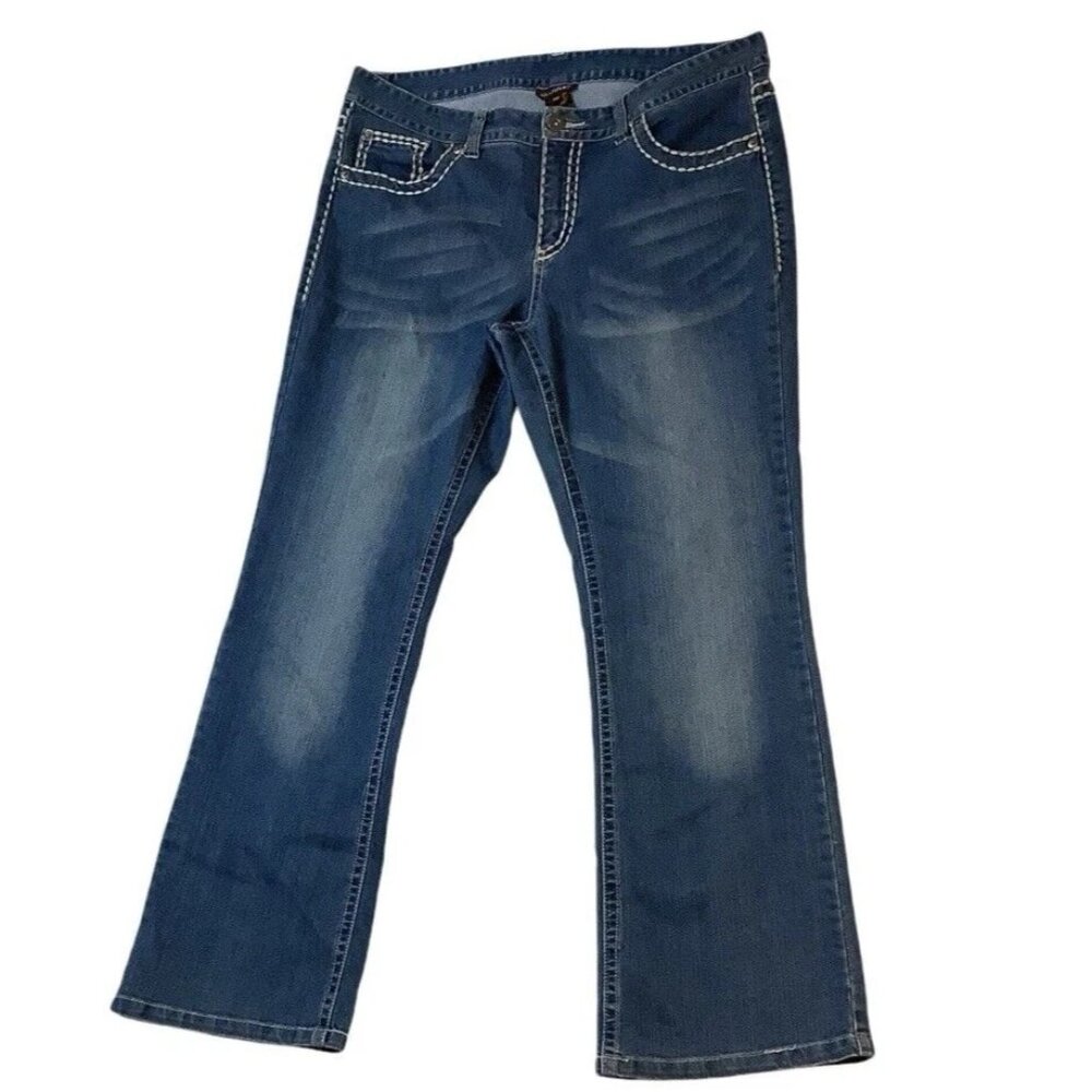 Multiples Womens Size 14P Bootcut Mid-Rise Blue Denim Jeans